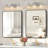 17" Retro 3-Light Bathroom Vanity Light Fixture With Crystal Glass Shades, Wall Mounted Lighting For Bathroom, Powder Room, And Vanity Mirror (No Bulbs)-233885082