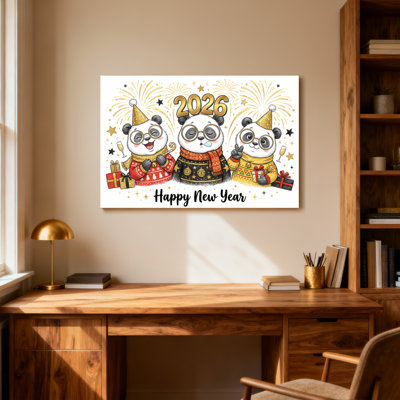 Animals Panda Party New Year Celebration 2026