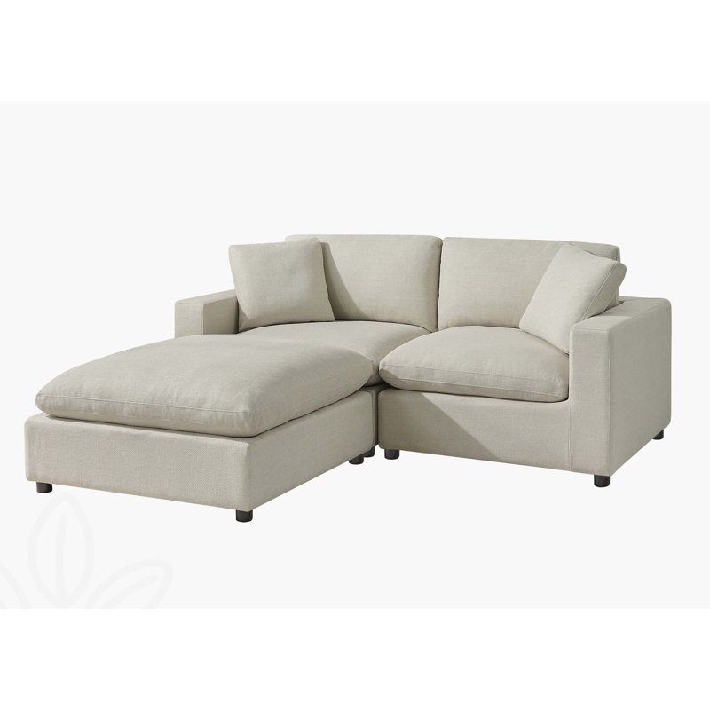 Ensemble de 3 pièces modulaires Cassandra, Polyester beige