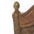 Villa Valencia Traditional Wood and Leather Dining Arm Chair