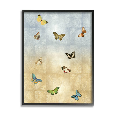 " Various Butterfly Insect Pattern " by Tina Blakely Painting Print