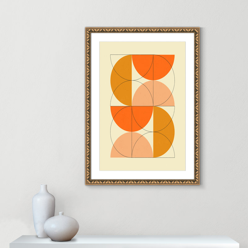 «Imaginaire 2» par Blue, L 26,5 po x H 36,5 po, Imprimé mat, Perles de feuilles dorées