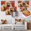 Beige rouge frénésie Bigfoot - impression d'art mural Bigfoot-219373092-219373093