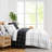 Urban Grid oversized Reversibe duvet cover set-98770687