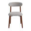 Ensemble de chaises de salle à manger rembourrées Modern 4 pièces avec dossier incurvé et structure en bois massif-1623525906