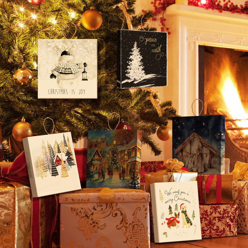 Ensemble de 6 ornements photo suspendus de Noël