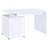 White Office Desk With 2 Drawer Sections - Modern And Spacious Work Surface 2 Versatile Practical For Efficient Workspaces
