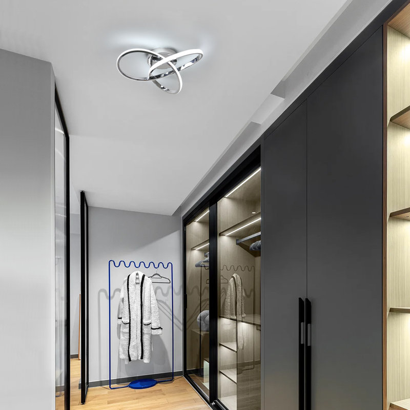 Aynslee 3-Light LED Semi Flush Mount, 6000K