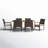 Anivea 6 - Person Acacia Wicker Patio Dining Set with Rectangular Table , Cushions Included