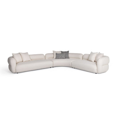 Drayton - Canapé modulaire en tissu blanc cassé