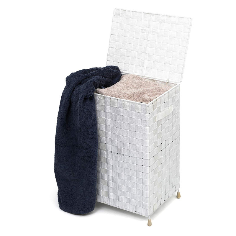 Laundry Basket Hamper, White