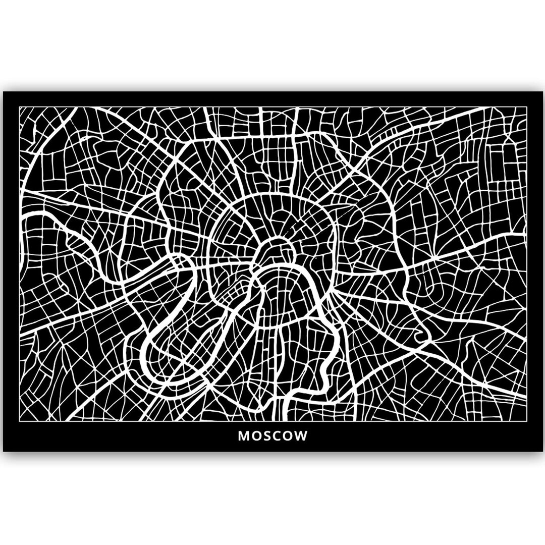 Leinwandbild Moscow City Plan