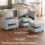 Canapé-lit modulaire convertible Aurora Chenille-106913435-106913481