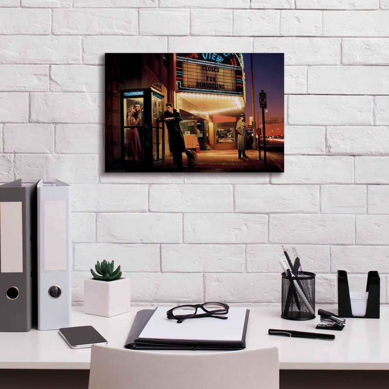 «Midnight Matinee» par Chris Consani - reproduction d'art sur toile tendue, H 12 po x l 18 po x P 0,75 po