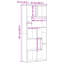 161cm H x 67cm W Geometric Bookcase-955978126