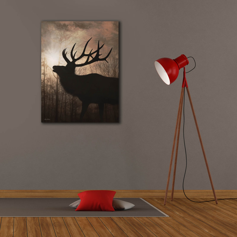  «Elk Sunrise 2» par Lori Deiter, art mural sur toile, H 34 po x l 26 po