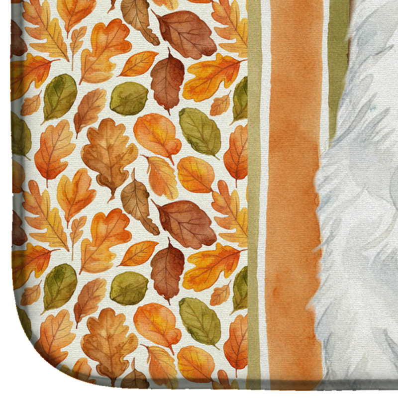 White Samoyed Heirloom Fall Dish Drying Mat