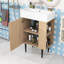 Meuble-lavabo 21,6 po avec lavabo en céramique et rangement à droite