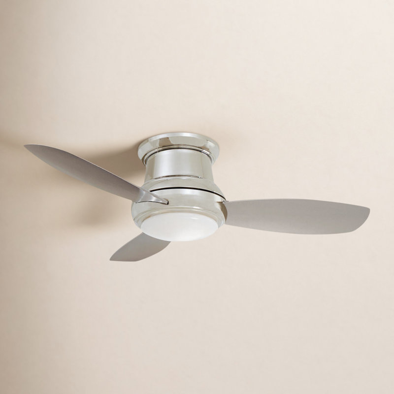 44" Concept II 3 - Blade LED Propeller Ceiling Fan with Remote Control and Light Kit Included, White, LED