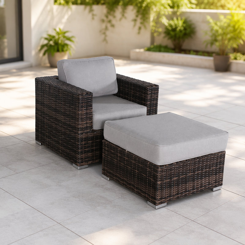 Comfortable Upholstered Accent Armchair – No Assembly Required