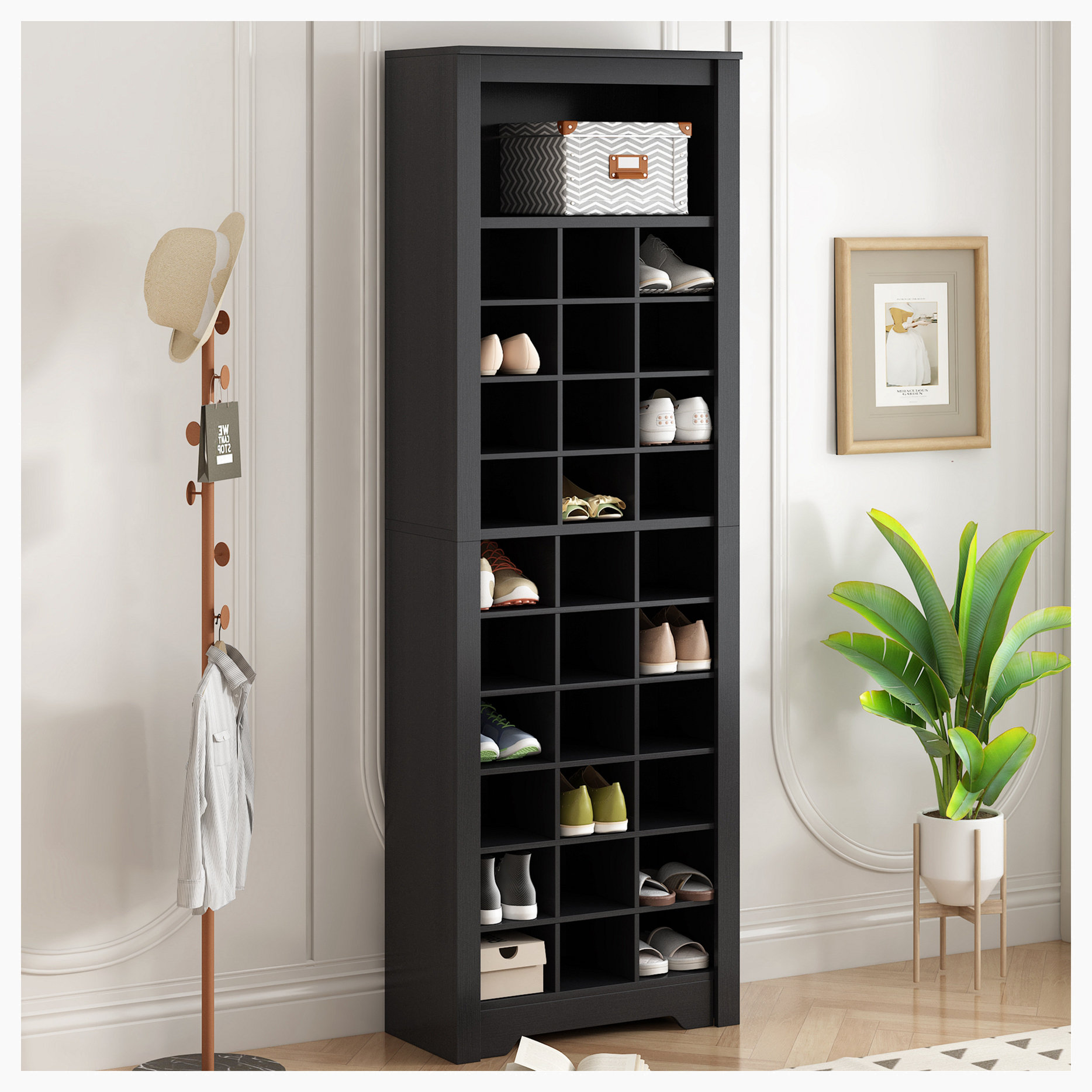 Hokku Designs 30 Pair Shoe Storage Cabinet Wayfair Canada   30 Pair Shoe Storage Cabinet 