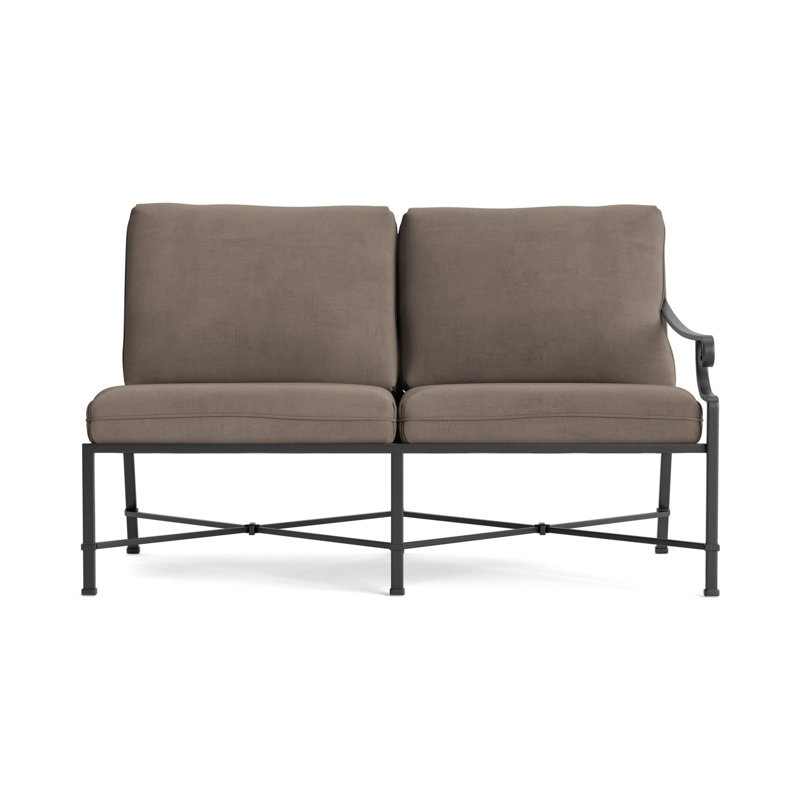 Venetian Outdoor 2 - Seat Loveseat, Fusion Moccasian, Textured Pewter