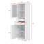 Maximize Storage With Tall Bathroom Storage Cabinet, Adjustable Shelves And Glass Doors-1346922686