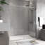 Porte de douche coulissante à cadre pivotant en chrome de 56 à 60 po x H 71 po-118698709