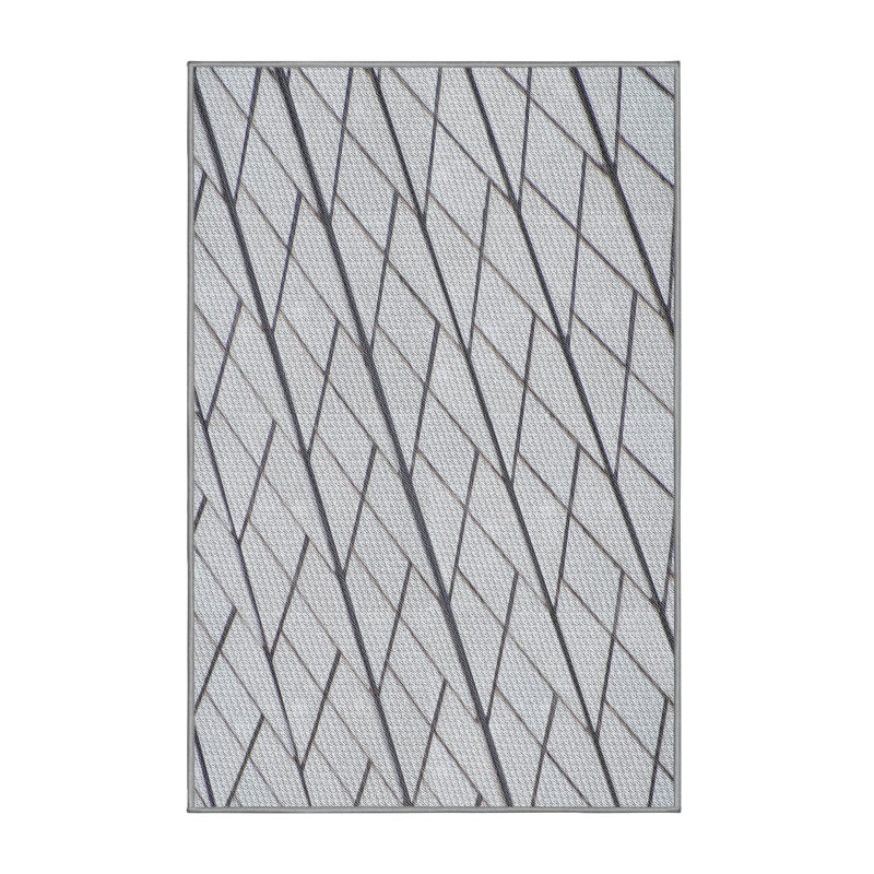 Tapis gris Power Loom, Rectangle 8 pi x 10 pi