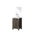 Meuble-lavabo en chêne brun avec dessus en acrylique scellé D Miroir - pièce de comptoir décorative fabriquée à la main