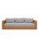 Tahoe Outdoor Patio Acacia Wood Sofa In Natural Light Gray
