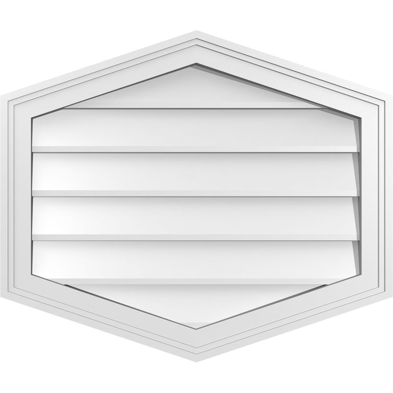 Ventilé vertical à pignon vertical 4/12 po, H 22 po x l 26 po x P 1,5 po