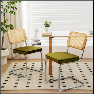 Chaise de salle à manger latérale Ultra avec tissu épais, pieds en bois massif, clous décoratifs en bronze, imprimé léopard, lot de 2