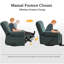 36" Wide Oversized Swivel Recliner Chair with Rocking Function