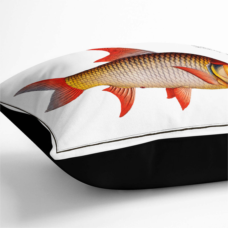 Square Cushion, 55cm H x 55cm W x 20cm D, Black
