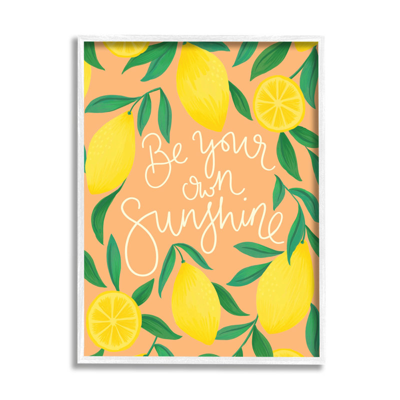 «Be Your Propre Sunshine», art giclée au citron par Heather Mclaughlin, H 30 po x l 24 po x P 1,5 po