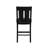 Wood Panel Back Metal Leg Stool with Faux Leather Cushion-70970173