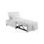 Convertible Sofa With Hidden Pull-Out Bed And Sherpa Upholstery For Modern And Transitional Spaces