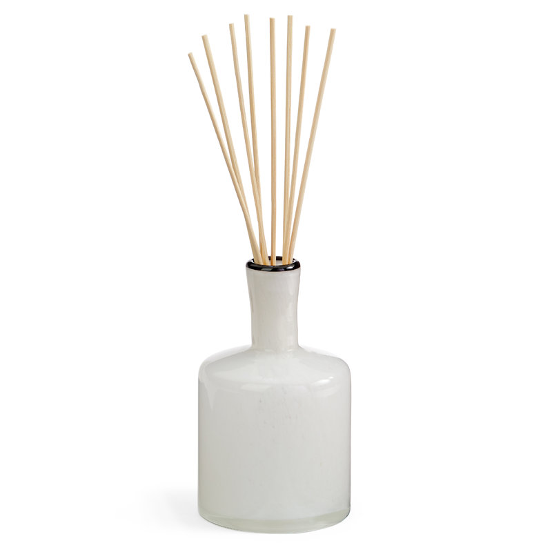 Reed Diffuser, Champagne, White, 6.5" H x 4" W x 4" D