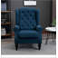 Fauteuil d'appoint capitonné à dossier haut