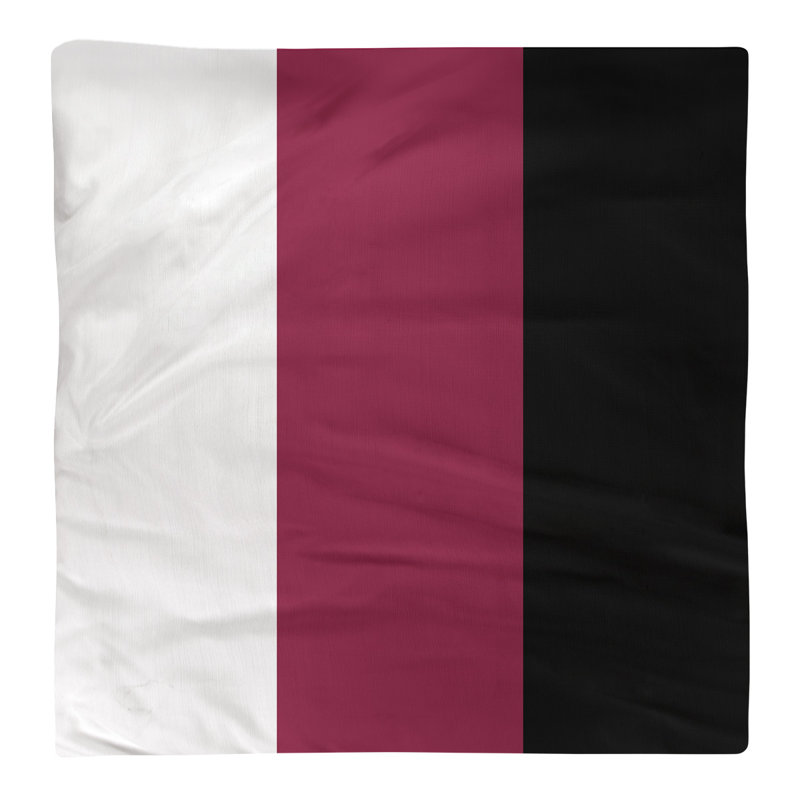 Serviette tempe arizona, H 22" x l 22" x P 0,25", Blanc / marron / noir, Polyester sergé