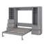 Queen Size Murphy Bed Wall Bed With Closet ,Drawers And Shelves-1125589934