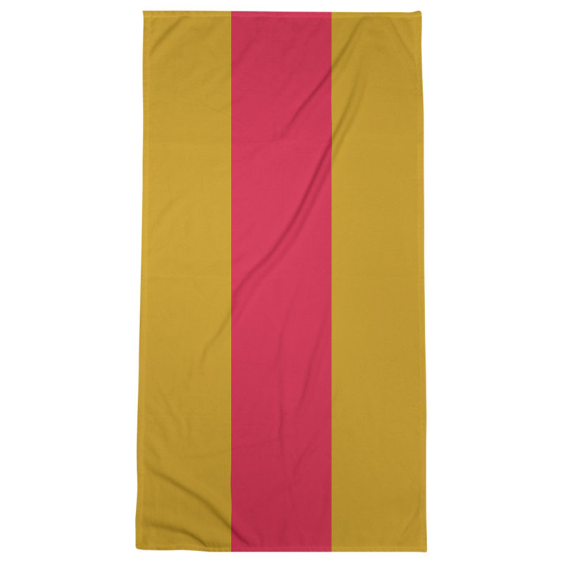 Lightweight Beach Towel, Microfiber, Black/Light Red/Black