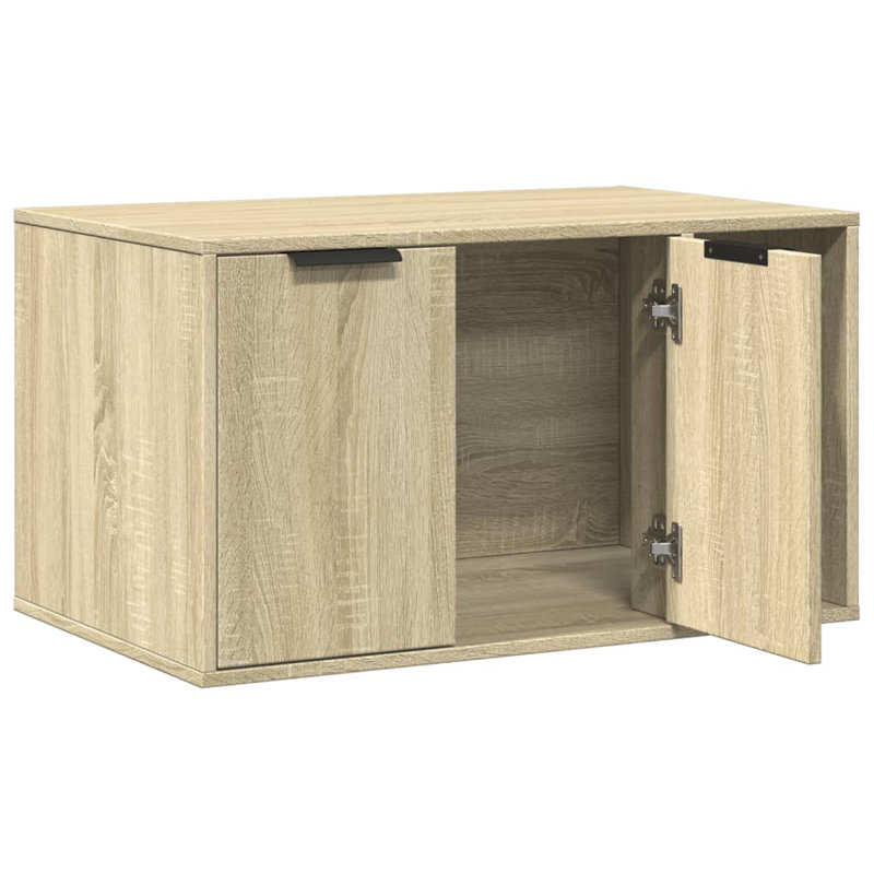 Cat Litter Box Enclosure 80X50x45 Cm Engineered Wood, Sonoma Oak