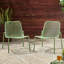 Chaise empilable d'extérieur moderne, l 26,48 po x P 22,67 po, H 26,48 po, structure en fer, l 26 po