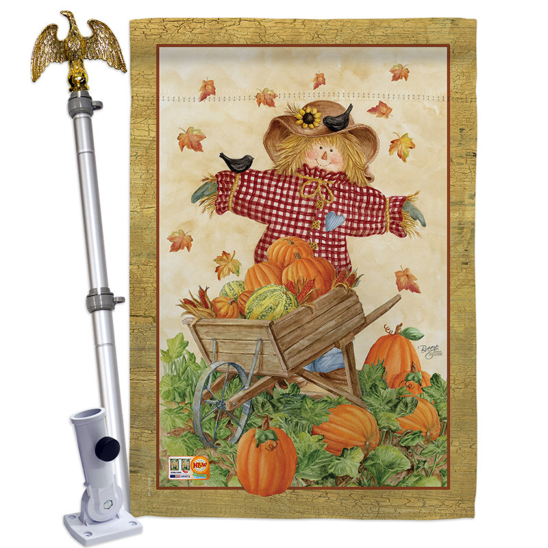 Ensemble de drapeaux en polyester 40 po x 28 po Scarecrow
