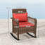 Steel, Wicker, Polyester Rocking Chair-366003179
