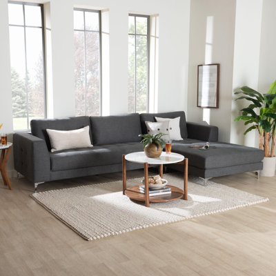 Upholstered L-Shaped Sectional Right Hand Facing