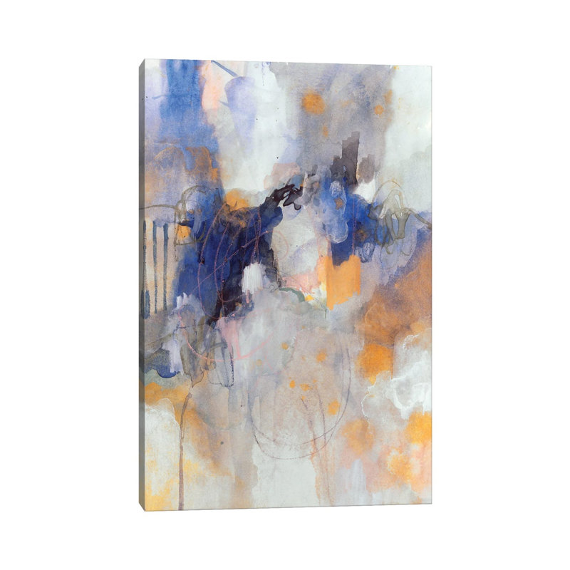 Watercolor Tatter III by Victoria Barnes - Wrapped Canvas Painting, 20.32 cm H x 30.48 cm W