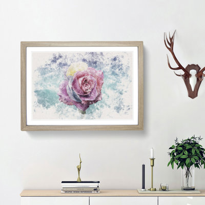 Multicoloured Rose Flower - Framed Print